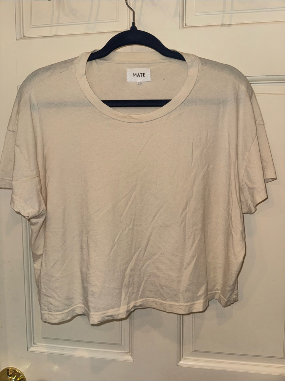 MATE the Label Cream Short Sleeve Boxy Tee